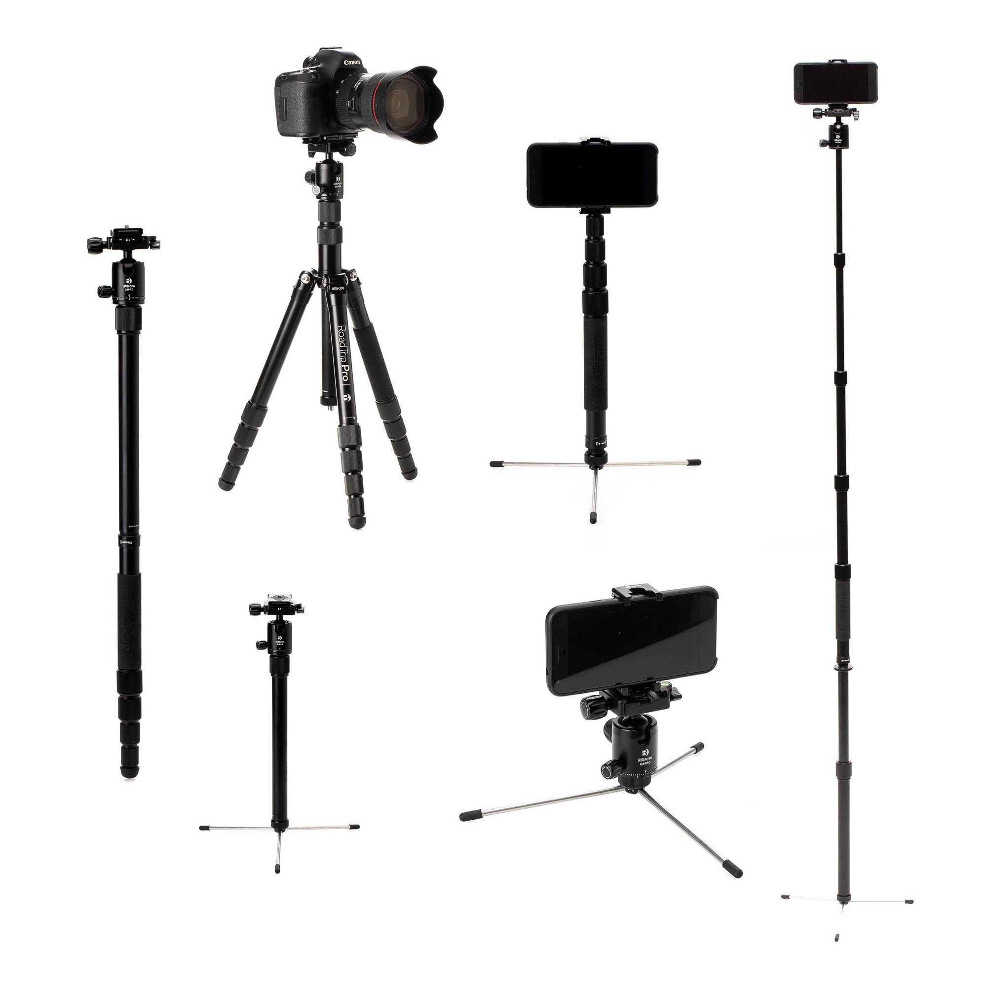 Reisstatief 6 in 1 met balhoofd - RoadTrip PRO Carbon - Afbeelding 2
